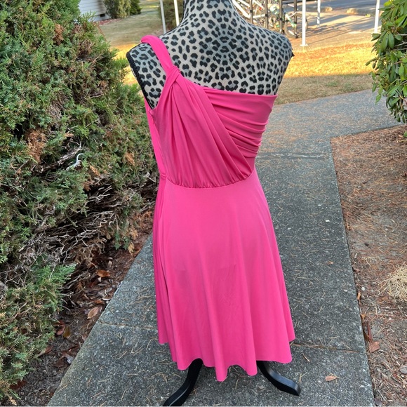 Ann Taylor NWT Pink One Shoulder Bridesmaid Prom Party Dress Size 4 - Picture 4 of 5